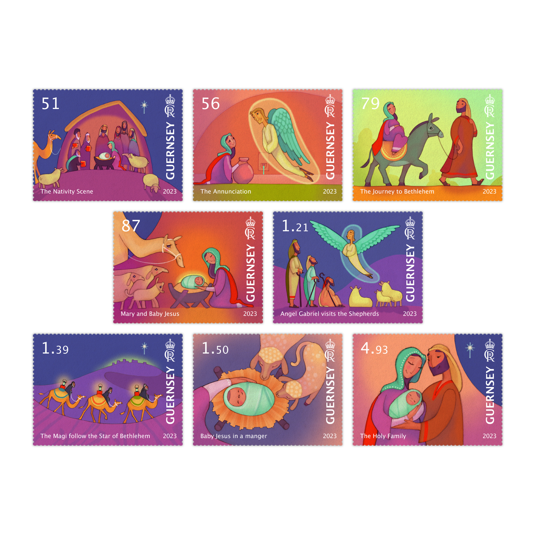 Set of 8 Stamps